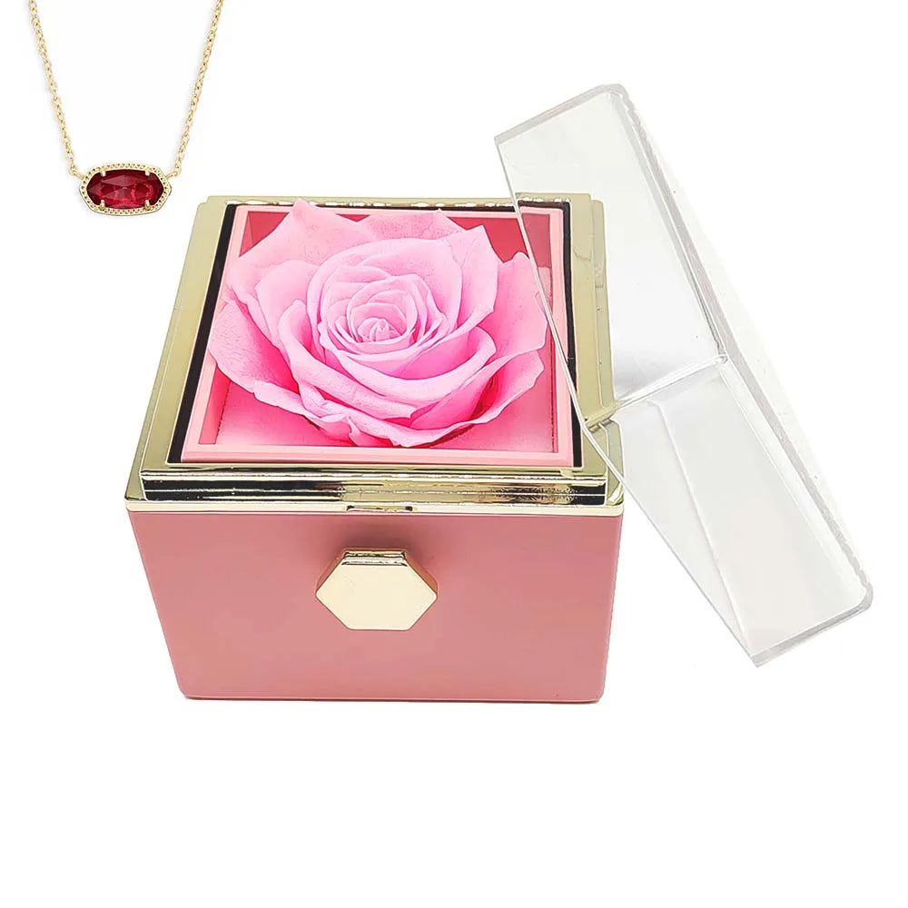 Eternal Rose Jewelry gift box Necklace presents a unique gift