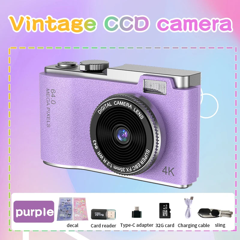 Digital Camera 4K 64MP Photography Camera