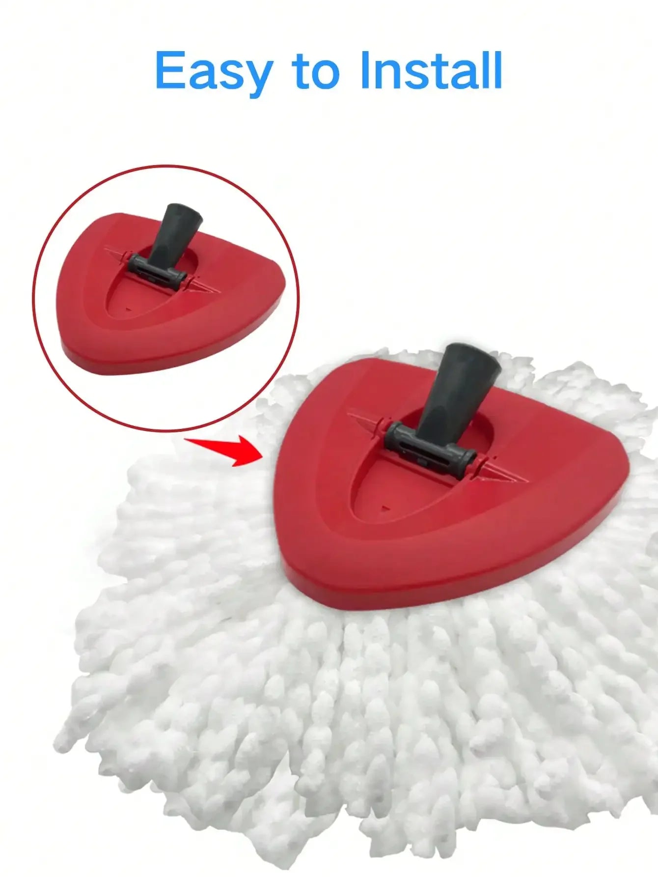 1*Extendable Spin Mop Handle + 1*Triangle Base