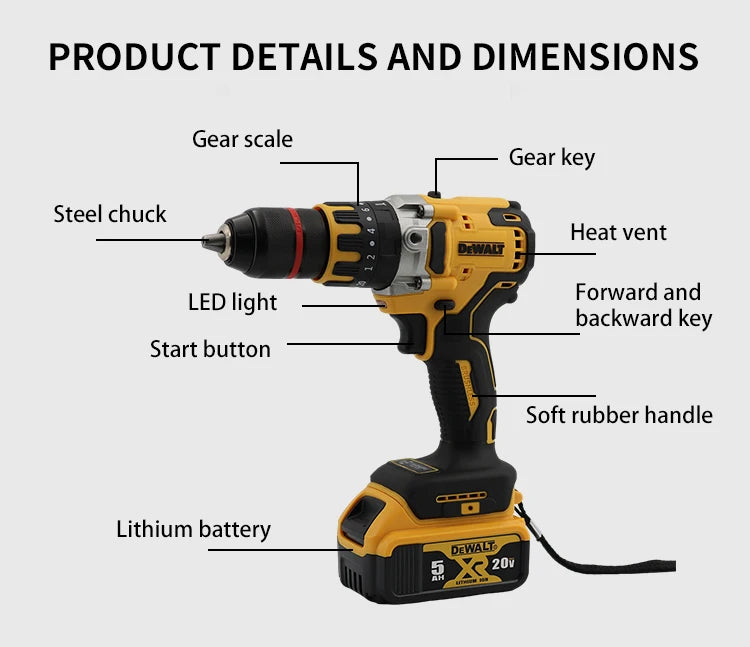 Dewalt DCD791 Compact Brushless Electric Drill Screwdriver