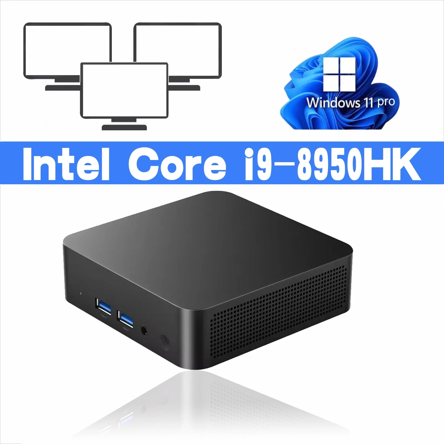 Mini PC Windows 11 Pro Intel Core i9 8950HK N5095A Desktop Pc