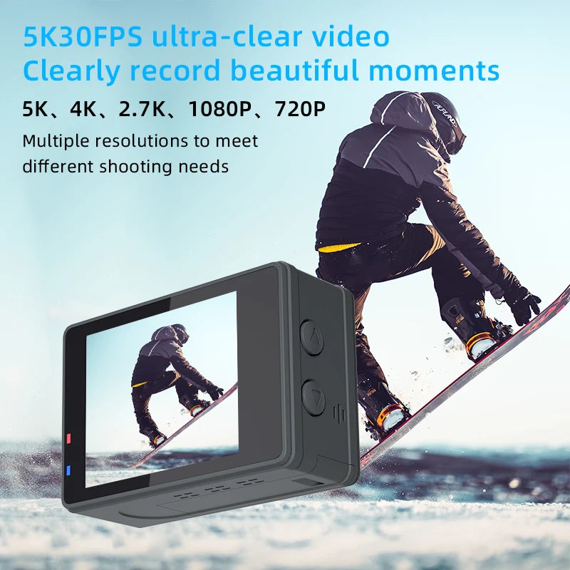 CERASTES Action Camera 5K/4K 60FPS WiFi