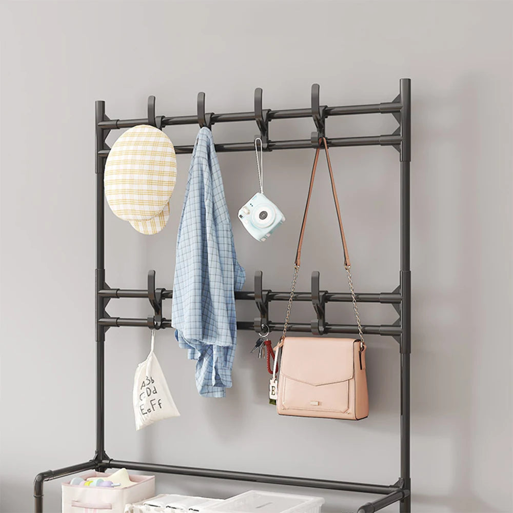 Black Five Layer Shoe Rack