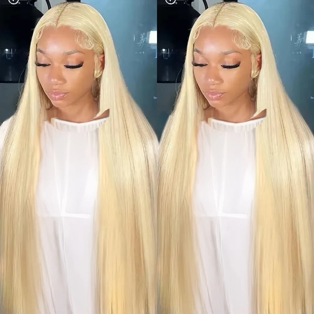 613 Honey Blonde 13x6 HD Lace Frontal Human Hair Wigs Transparent Brazilian Straight