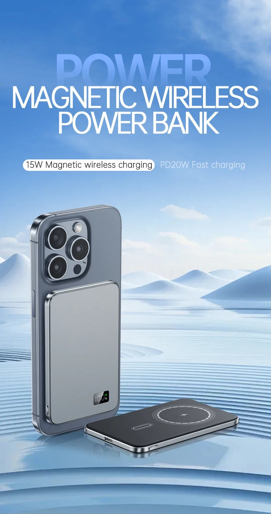 Xiaomi 10000mAh Thin Magnetic Wireless Power Bank PD25W