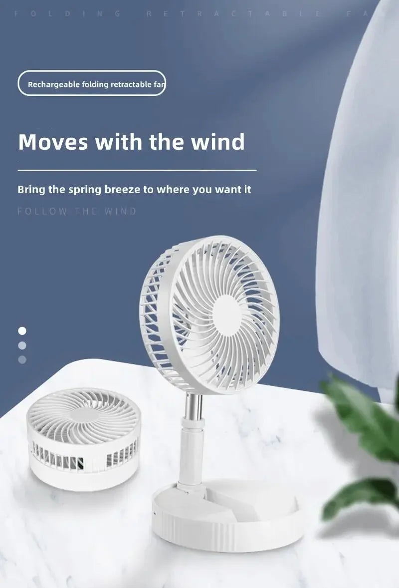 7200mAh USB Rechargeable Portable Folding Fan