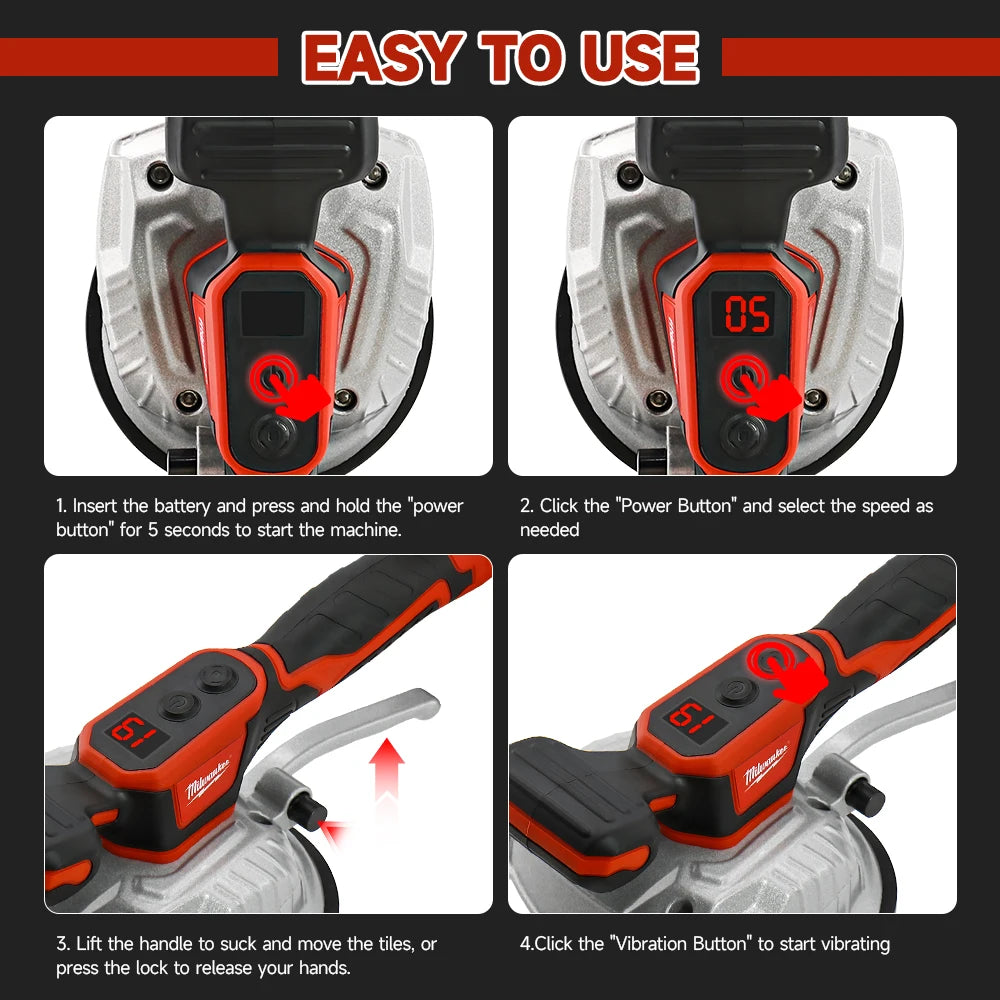 Milwaukee Tiling Machine High Loading Capacity Wall/Floor