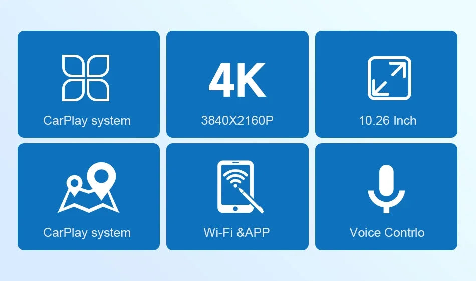 10.26'' Dash Cam 4K Car Mirror Video Player