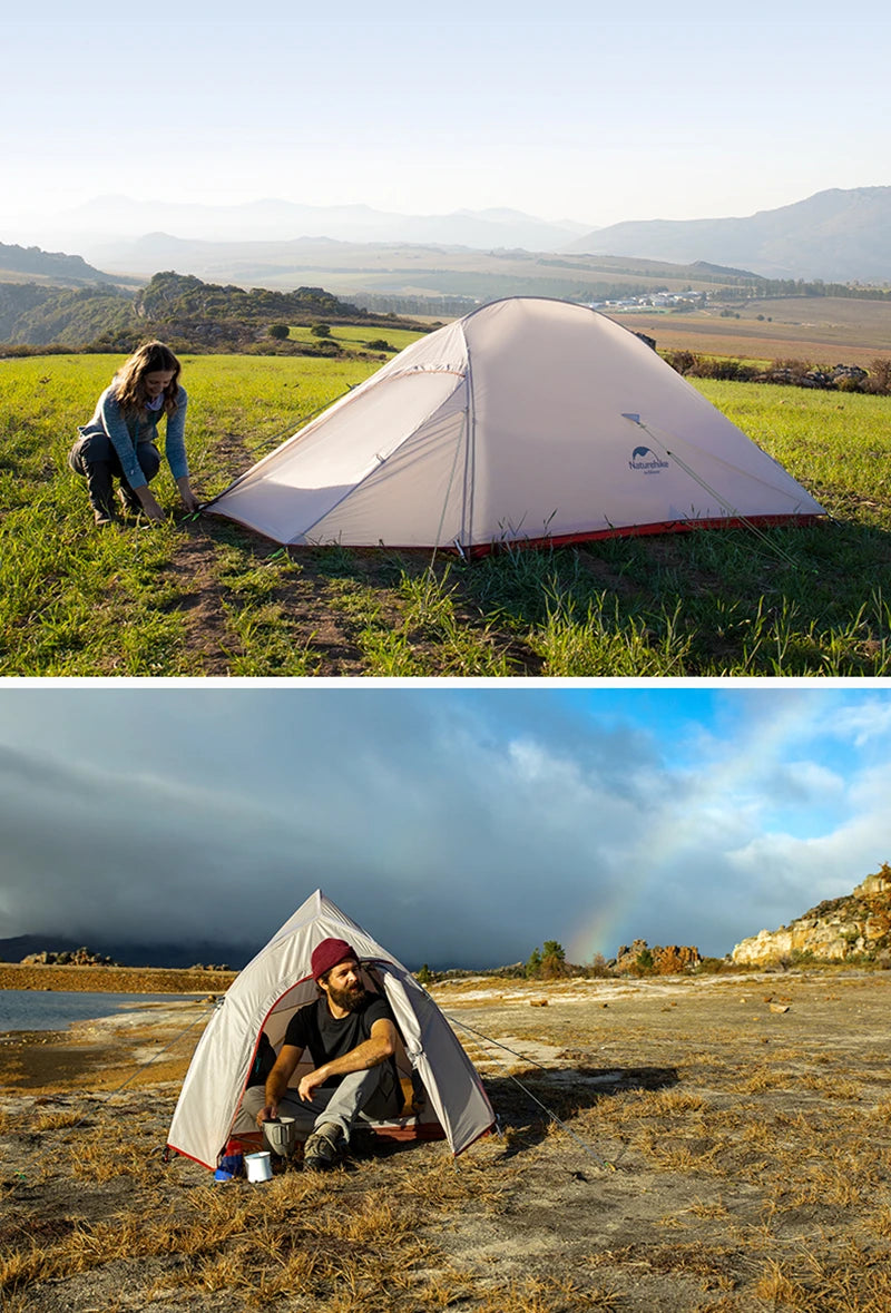 Nature Hike Outdoor Tent 3 Person 210T/ 20D Silicone Fabric Double-layer