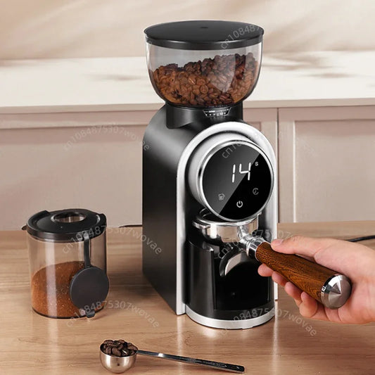 Italian Coffee Bean Grinder Adjustable Coarseness Smart Screen