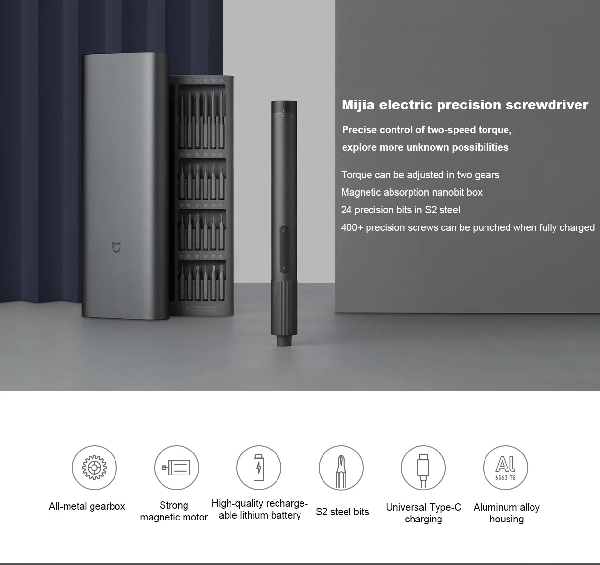 Xiaomi Mijia Electric Precision Screwdriver Magnetic Kit