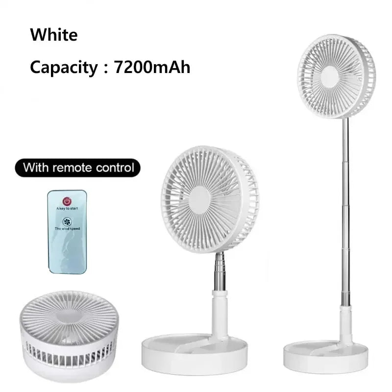 7200mAh USB Rechargeable Portable Folding Fan