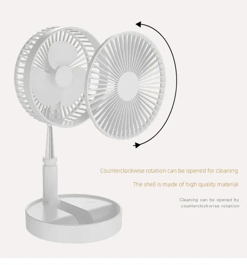 7200mAh USB Rechargeable Portable Folding Fan