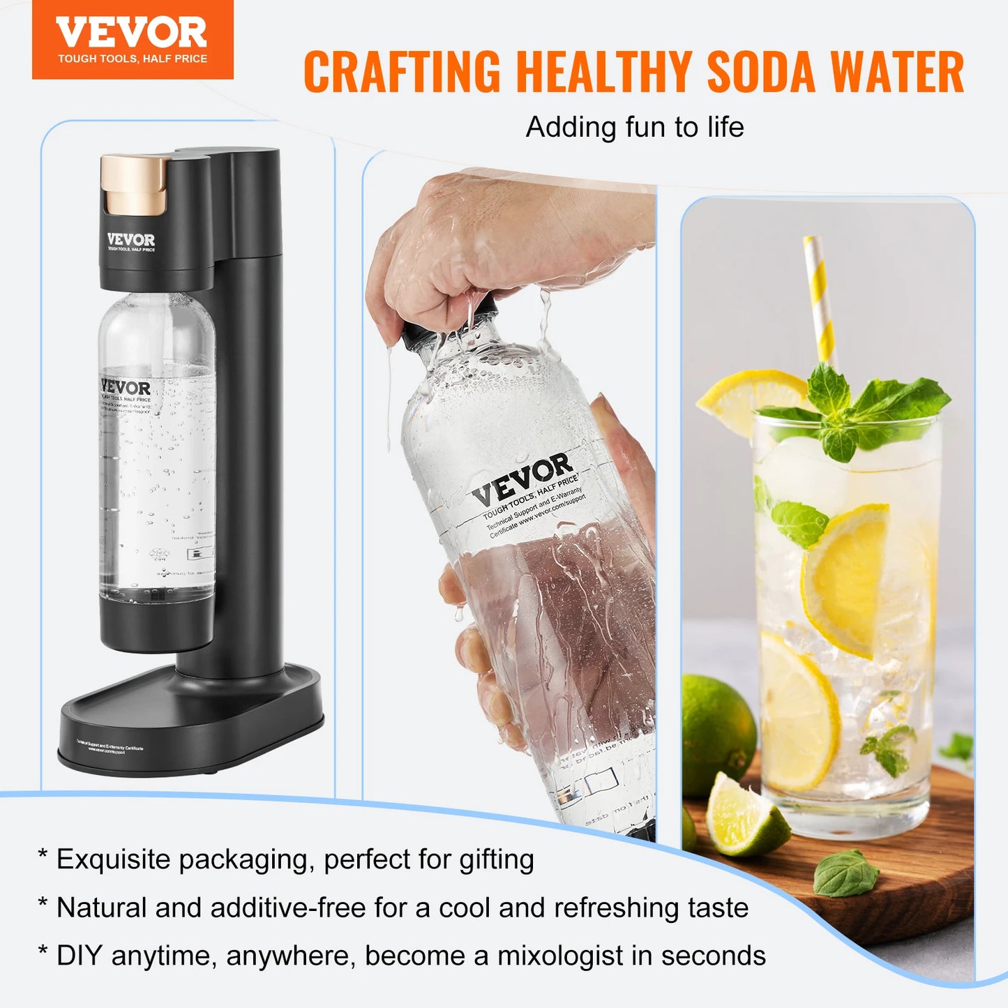 VEVOR Sparkling Water Maker, Soda Maker Machine