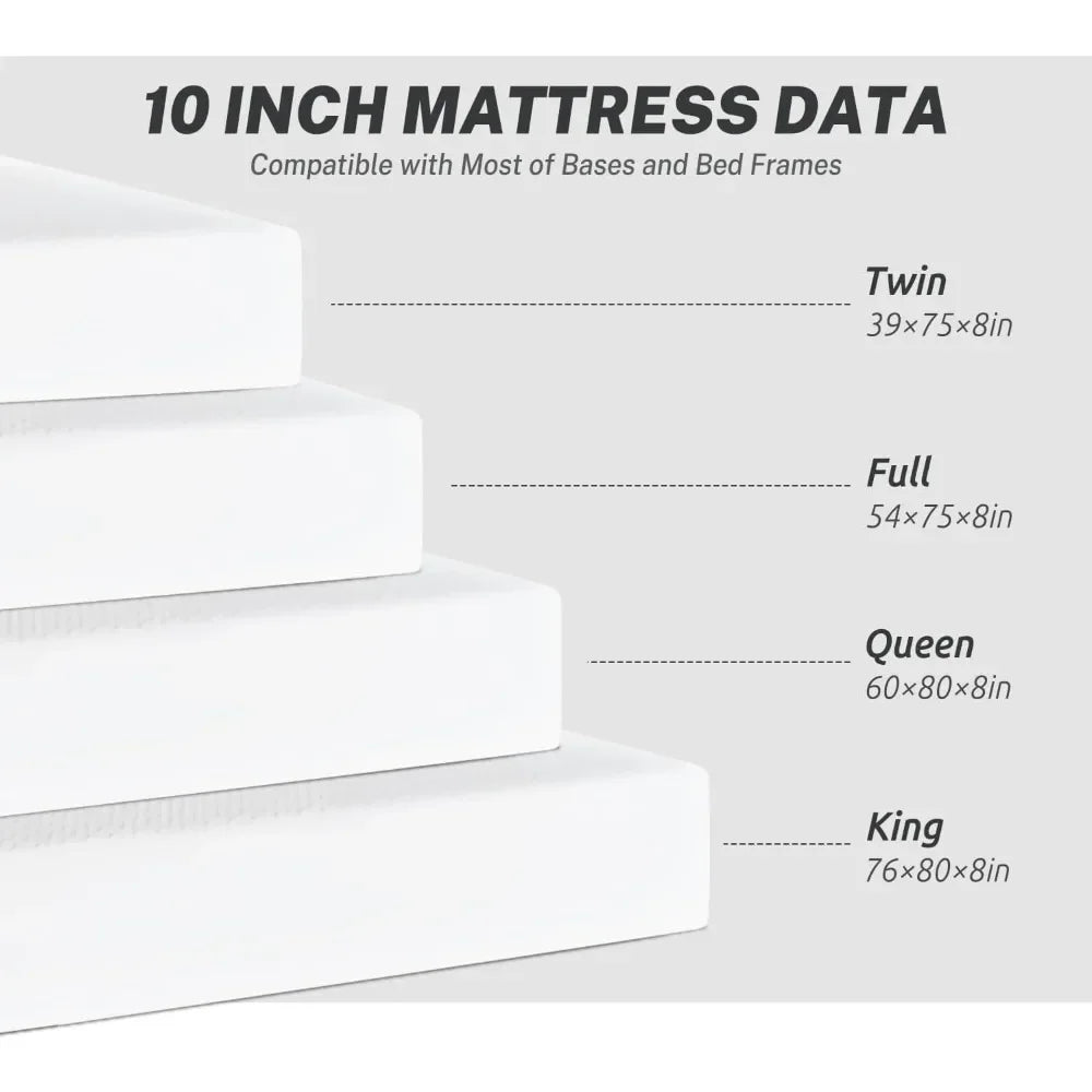 Full Size Mattress for Pressure Relief & Cooler Sleep