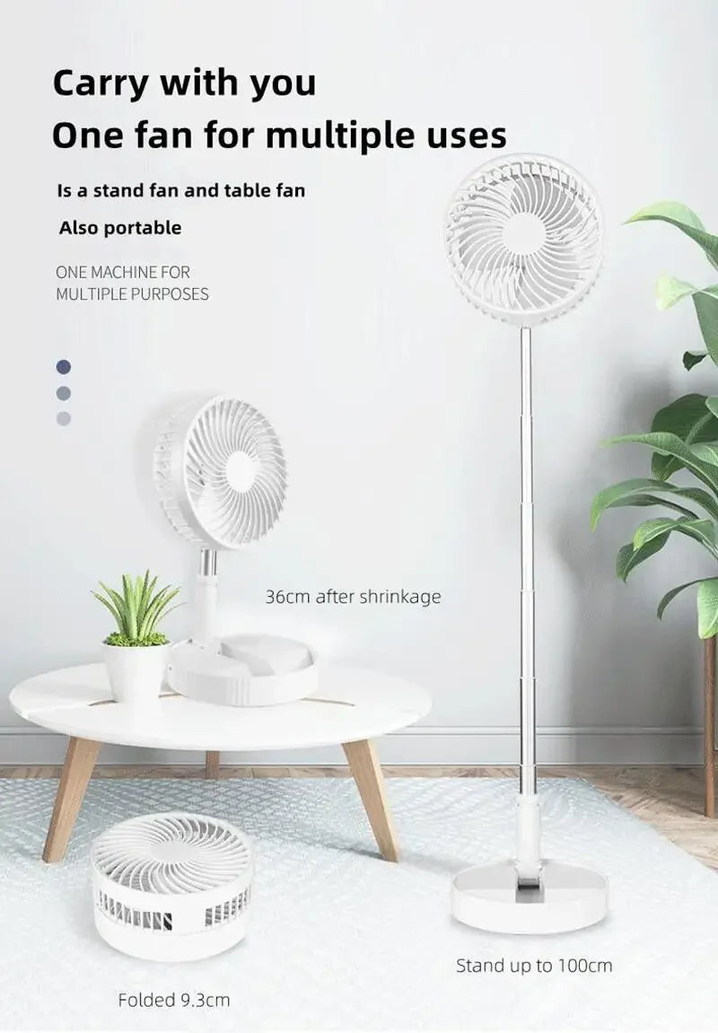 7200mAh USB Rechargeable Portable Folding Fan