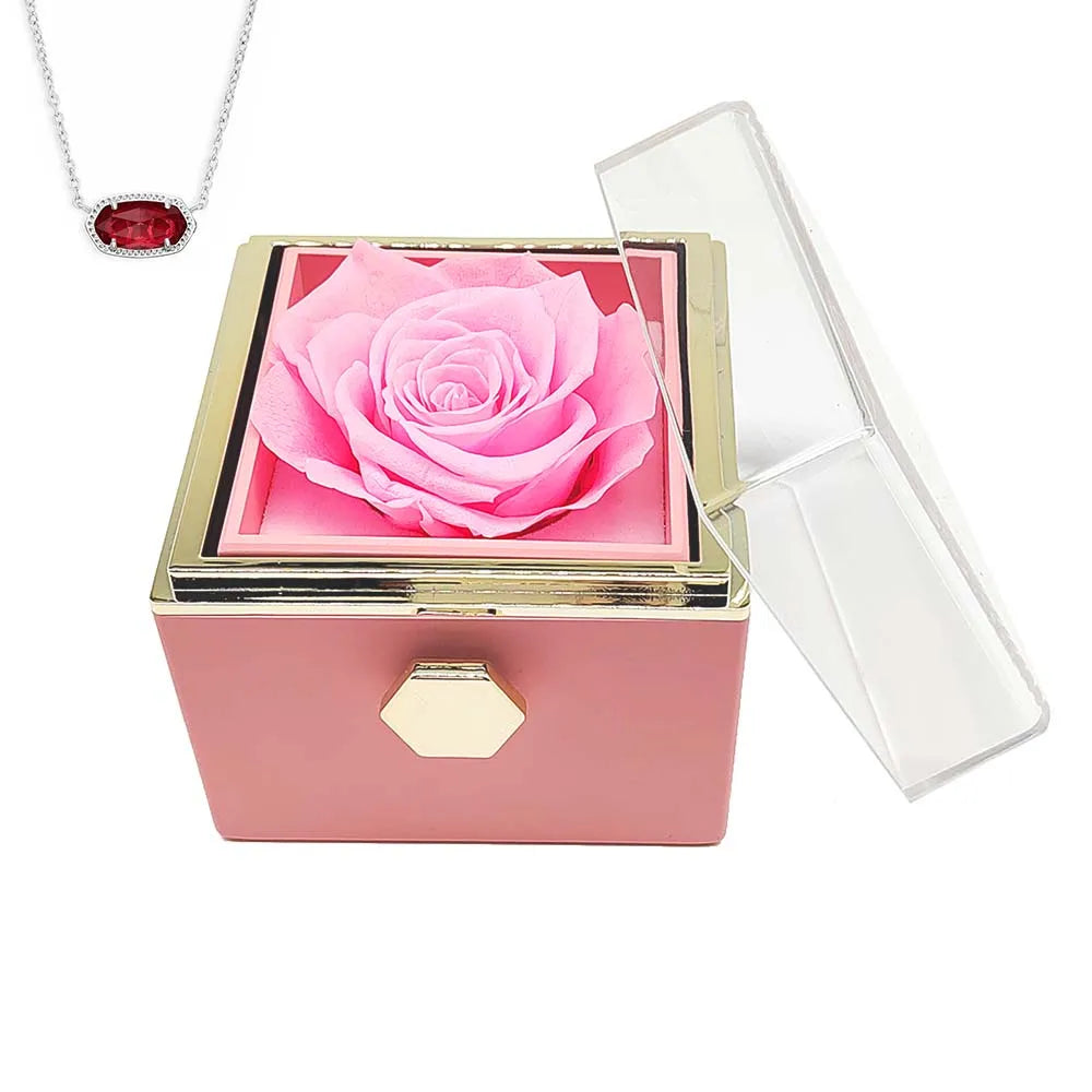 Eternal Rose Jewelry gift box Necklace presents a unique gift