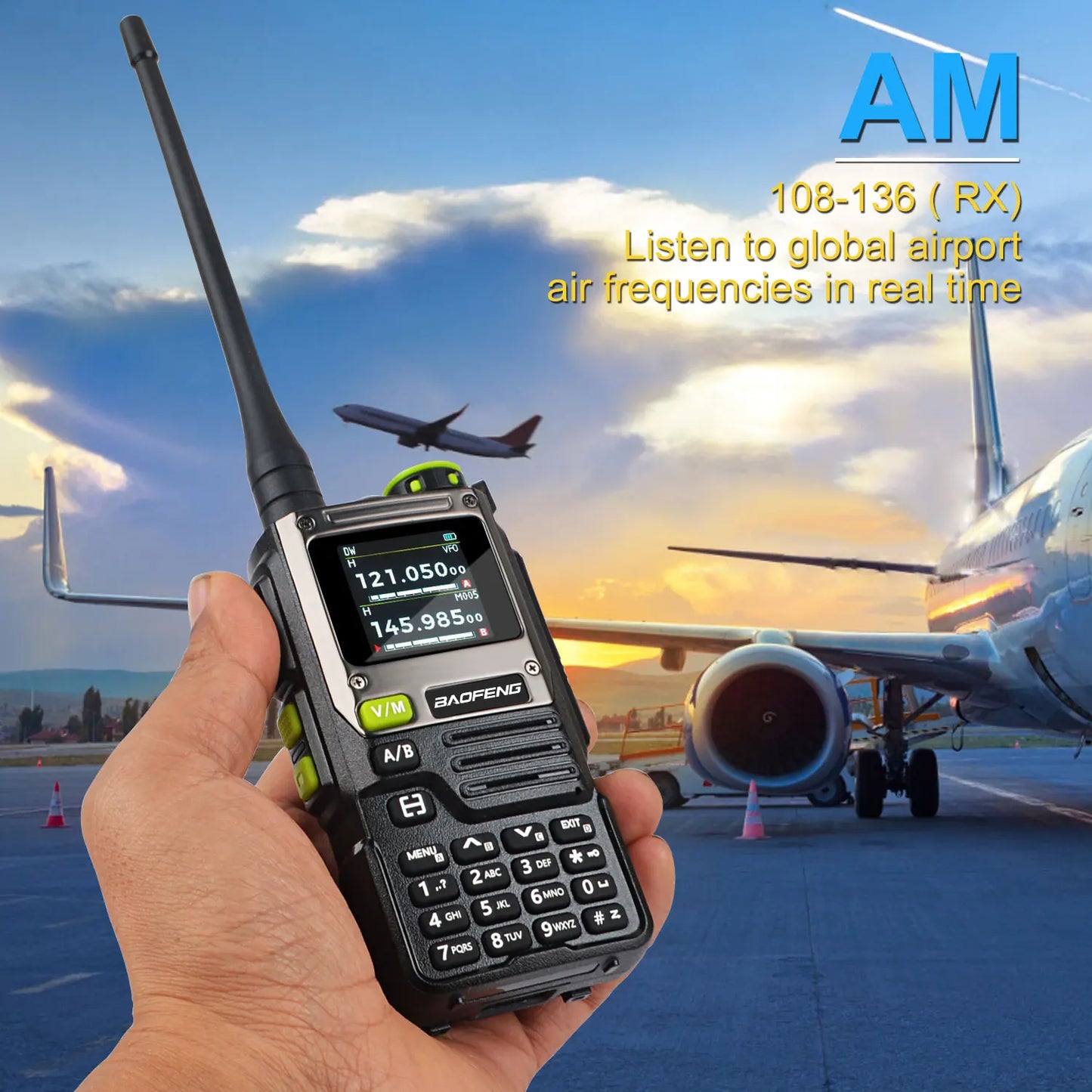 K61PRO Baofeng Air Band Walkie Talkie 65-600MHz