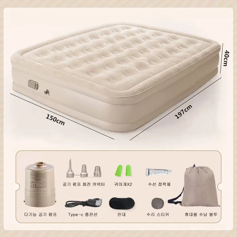 Air Mattress Camping Inflatable Bed Lazy Interior