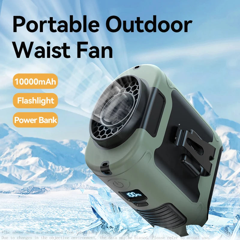 10000mAh Portable Outdoor Waist Fan