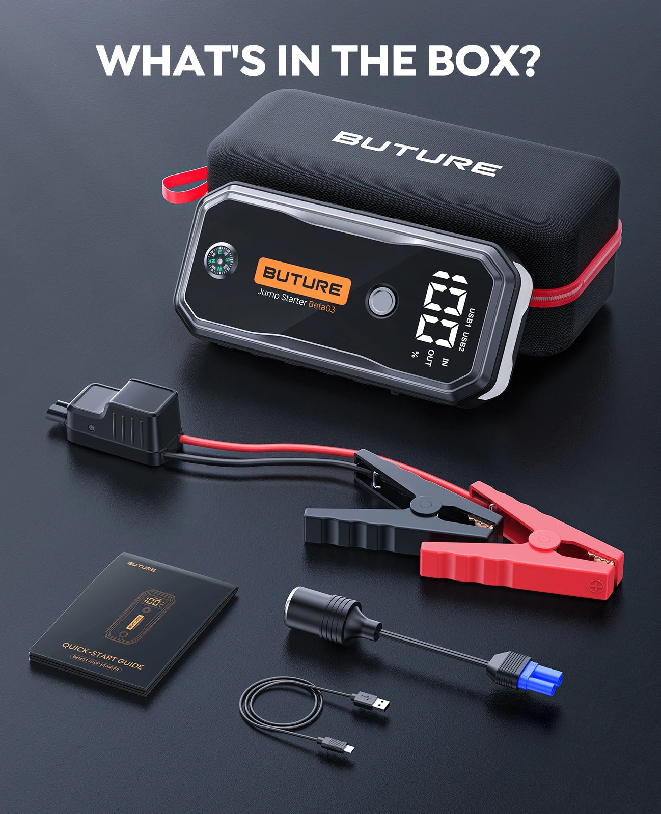 BUTURE 5000A Jump Starter 160W DC