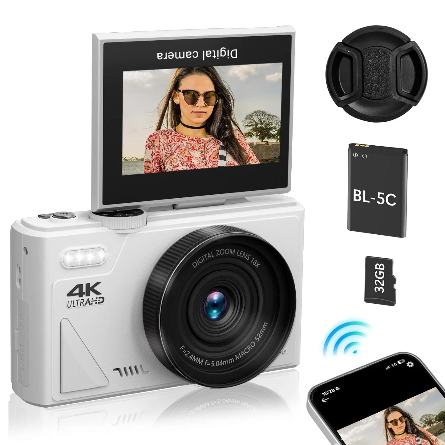 4K Digital Camera for Photography