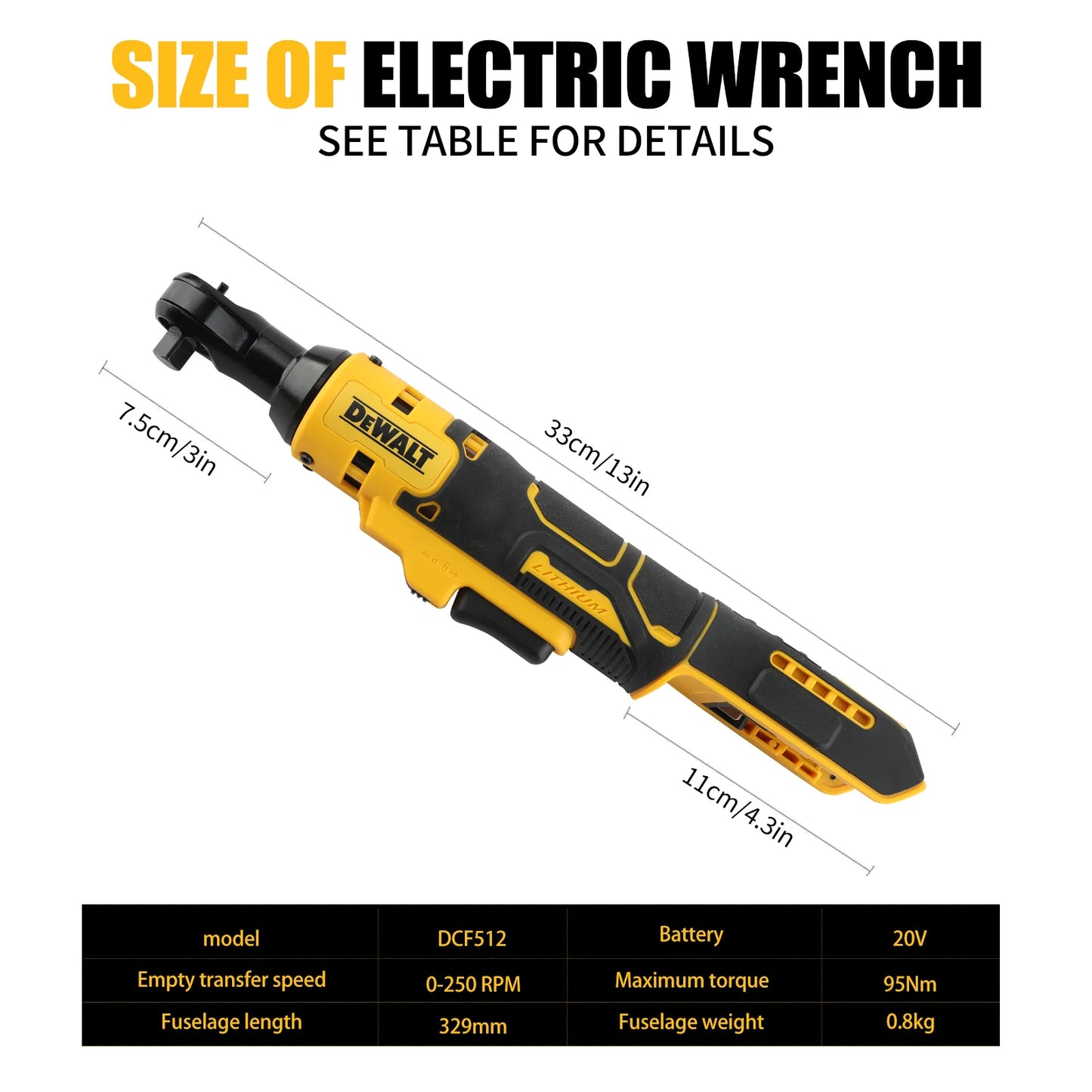 Dewalt new 20V brushless motor right angle wrench 512 95N.