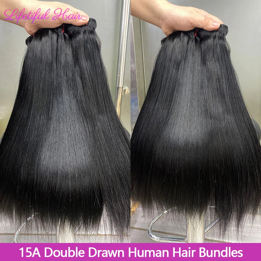 15A Double Drawn Hair Bundles Straight Vietnamese Raw Hair Bundles