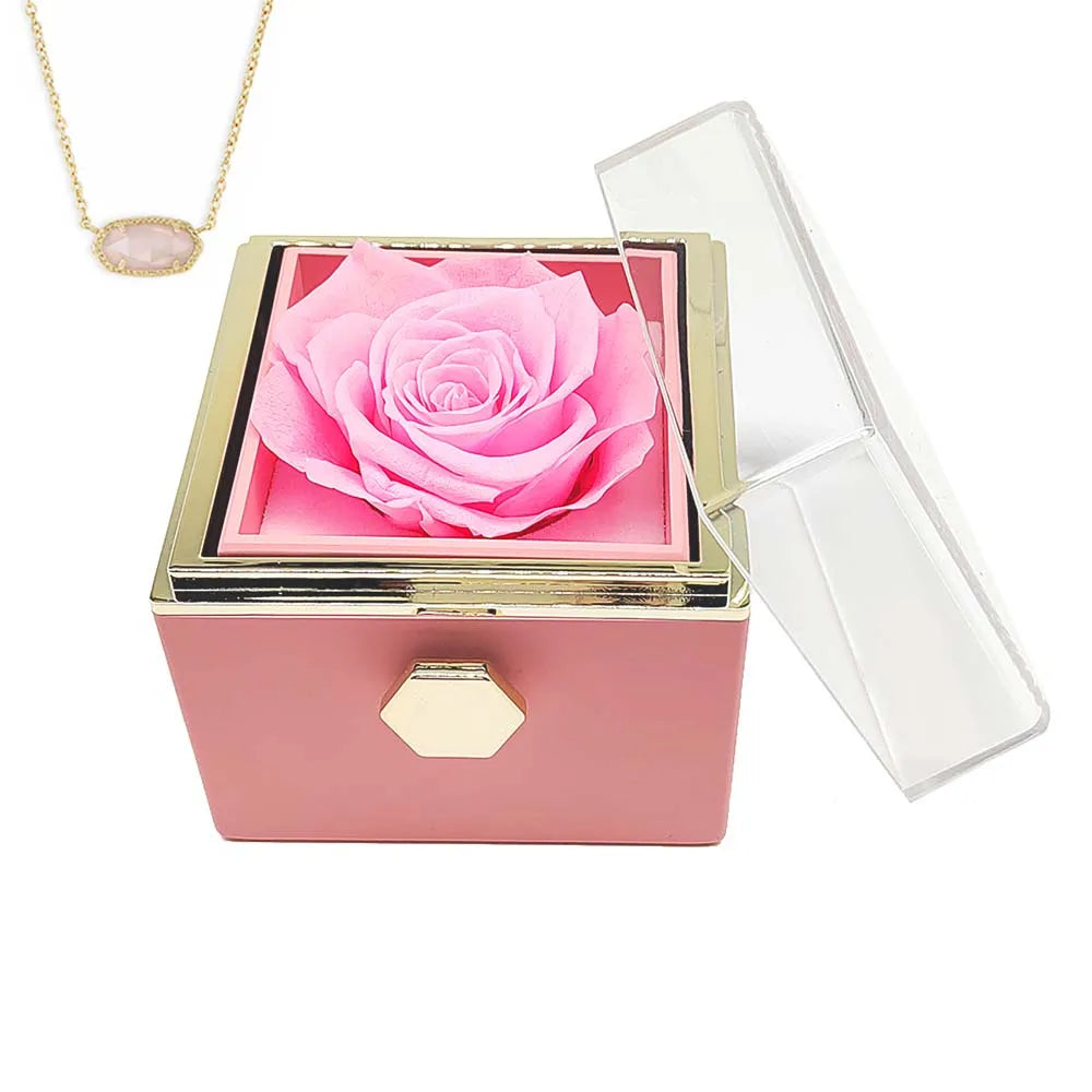 Eternal Rose Jewelry gift box Necklace presents a unique gift