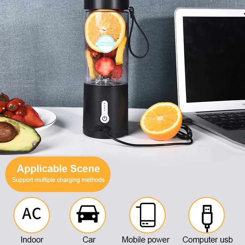 530ML Powerful Portable Blender for Smoothies Shakes USB