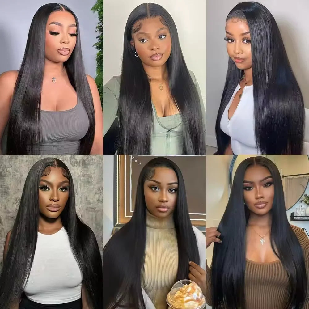 250 Density Lace Frontal Wig Brazilian Straight Human Hair Wig