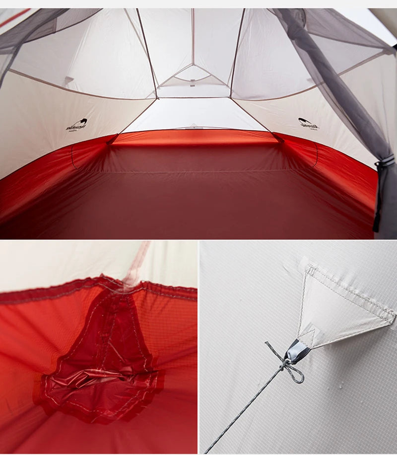 Nature Hike Outdoor Tent 3 Person 210T/ 20D Silicone Fabric Double-layer