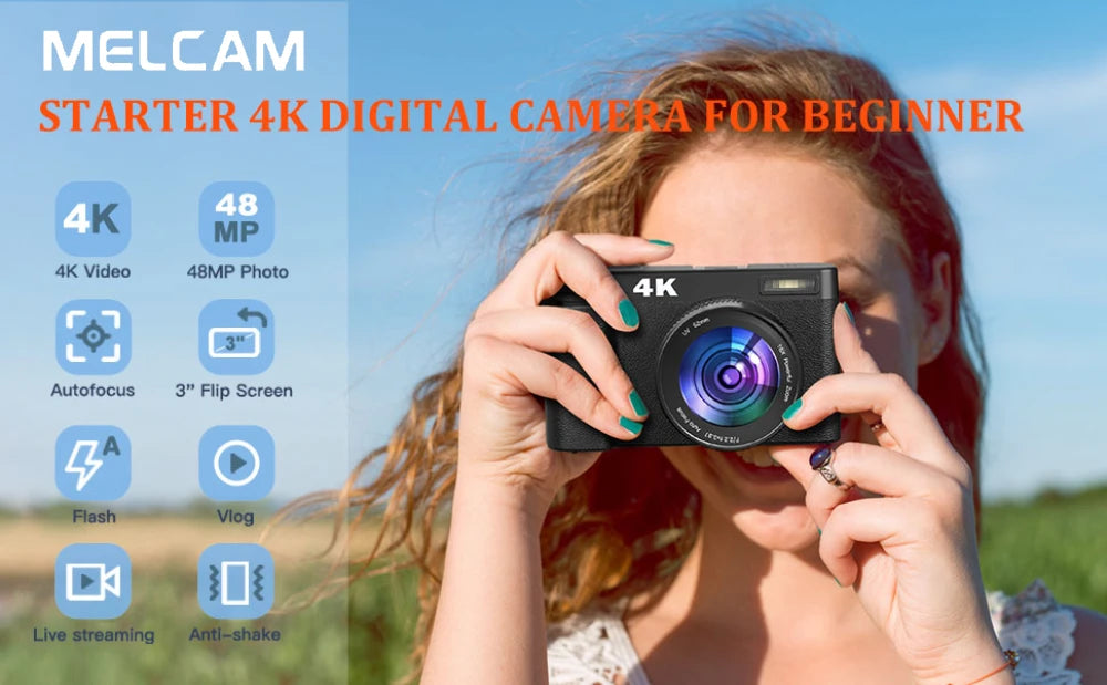 4K Digital Camera for Photography and Video Autofocus