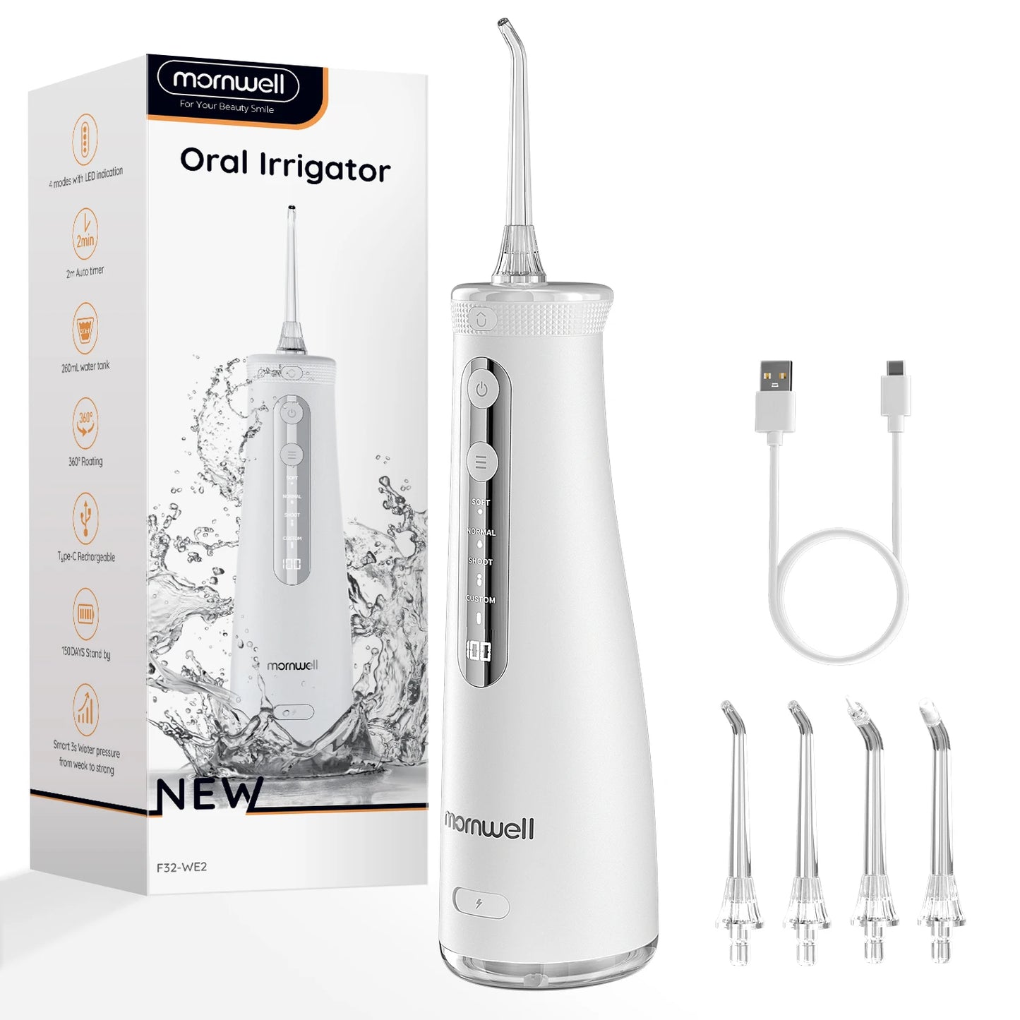 Mornwell F32 Oral Irrigator Dental Teeth Whitening