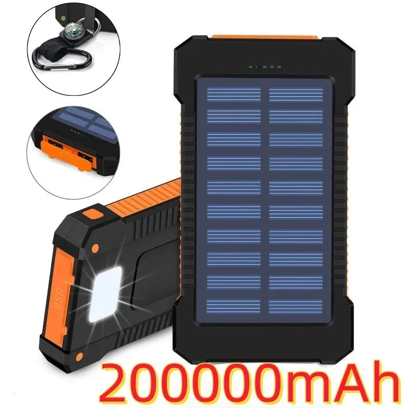 200000mAh Portable Solar Power Bank