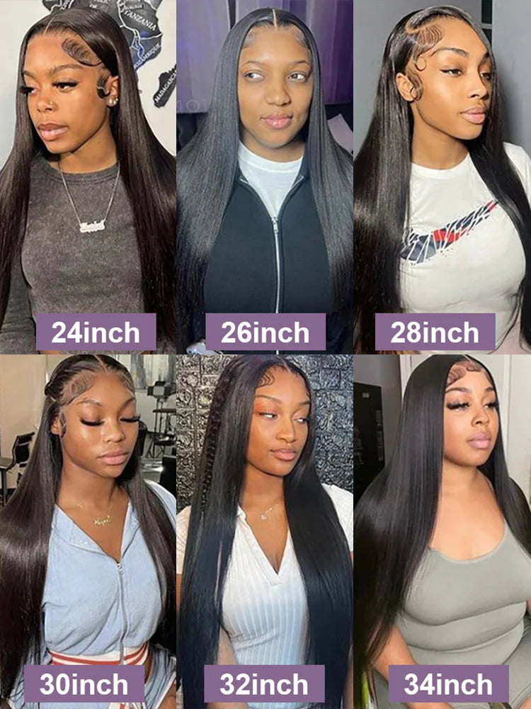 Straight Glueless 13x4 Lace Front Wigs Pre Cut Lace Human Hair Wigs