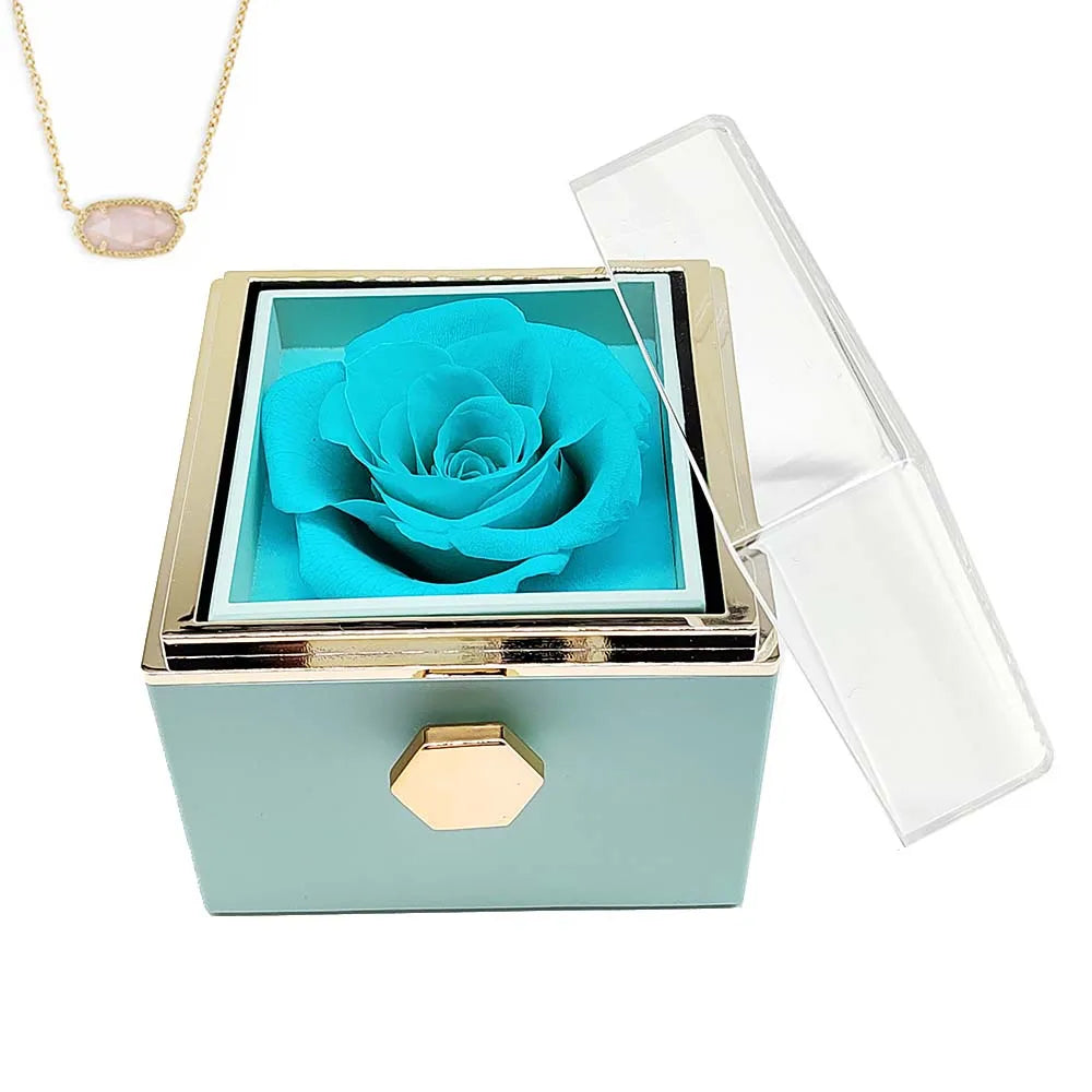 Eternal Rose Jewelry gift box Necklace presents a unique gift