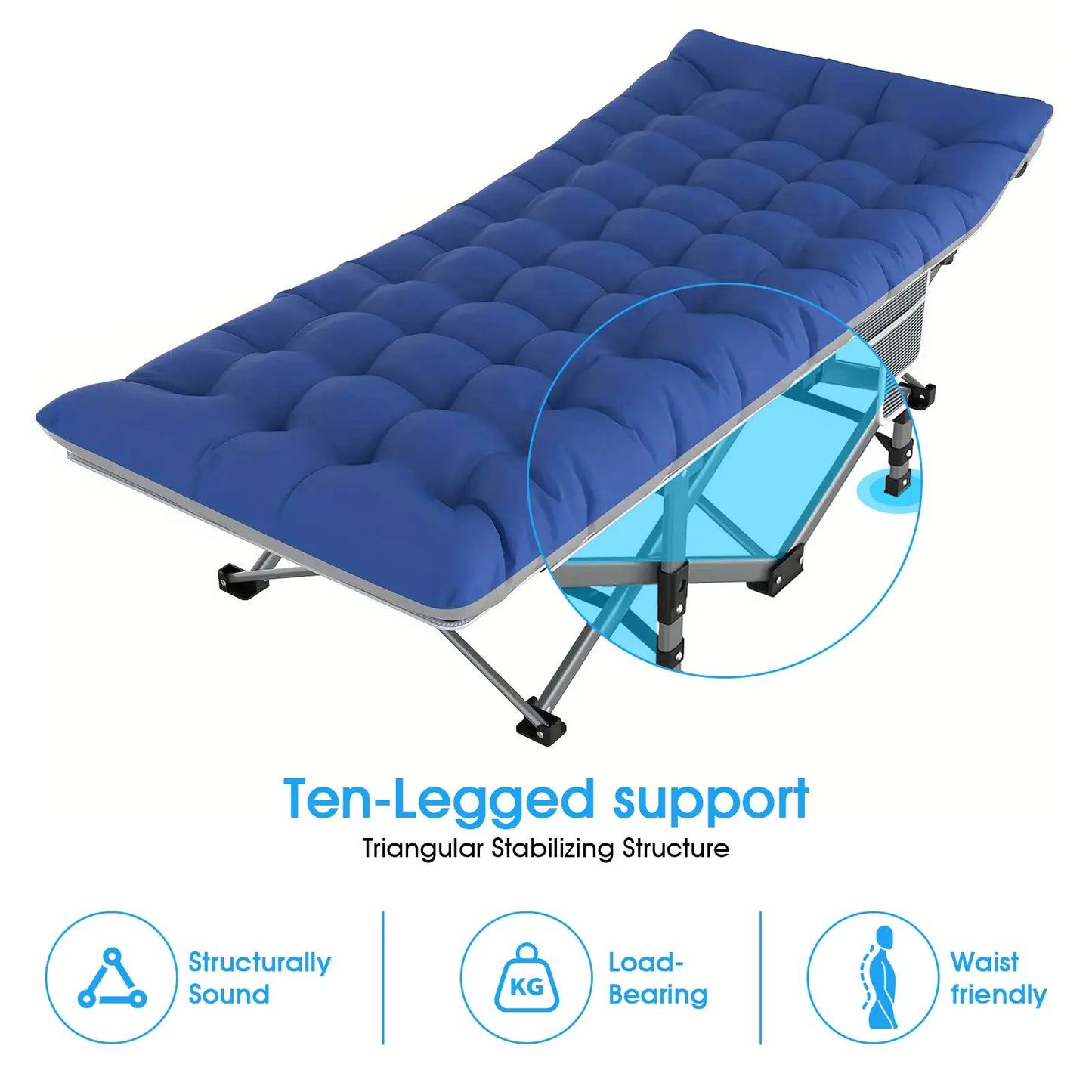 Portable Heavy Duty Outdoor Camping Bed for Adults