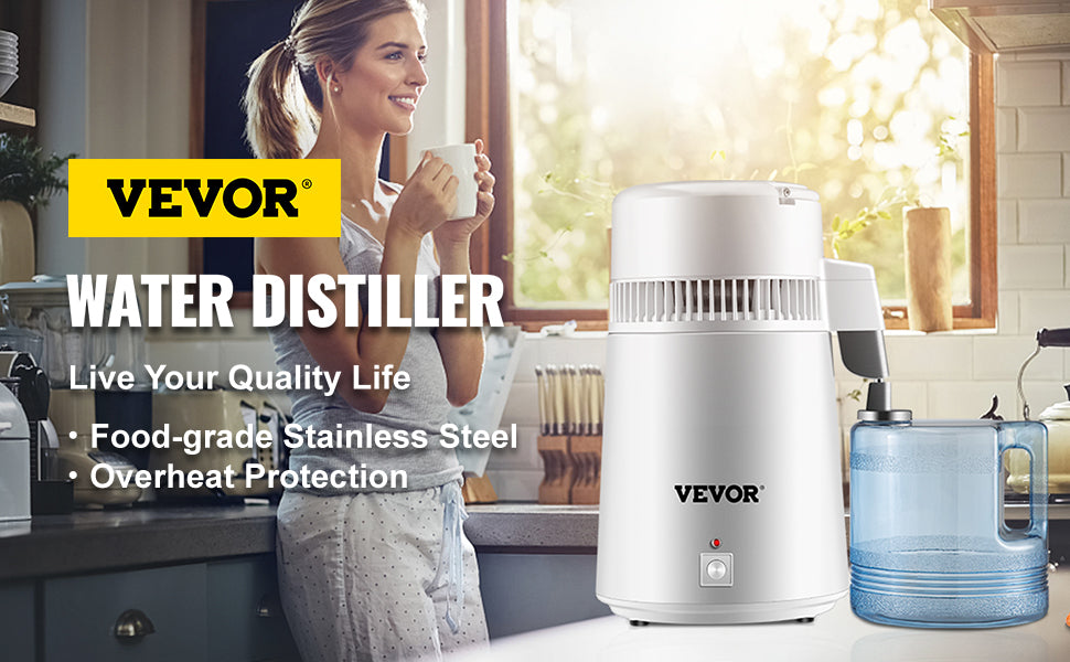 VEVOR Water Distiller 4L Inner Stainless Steel