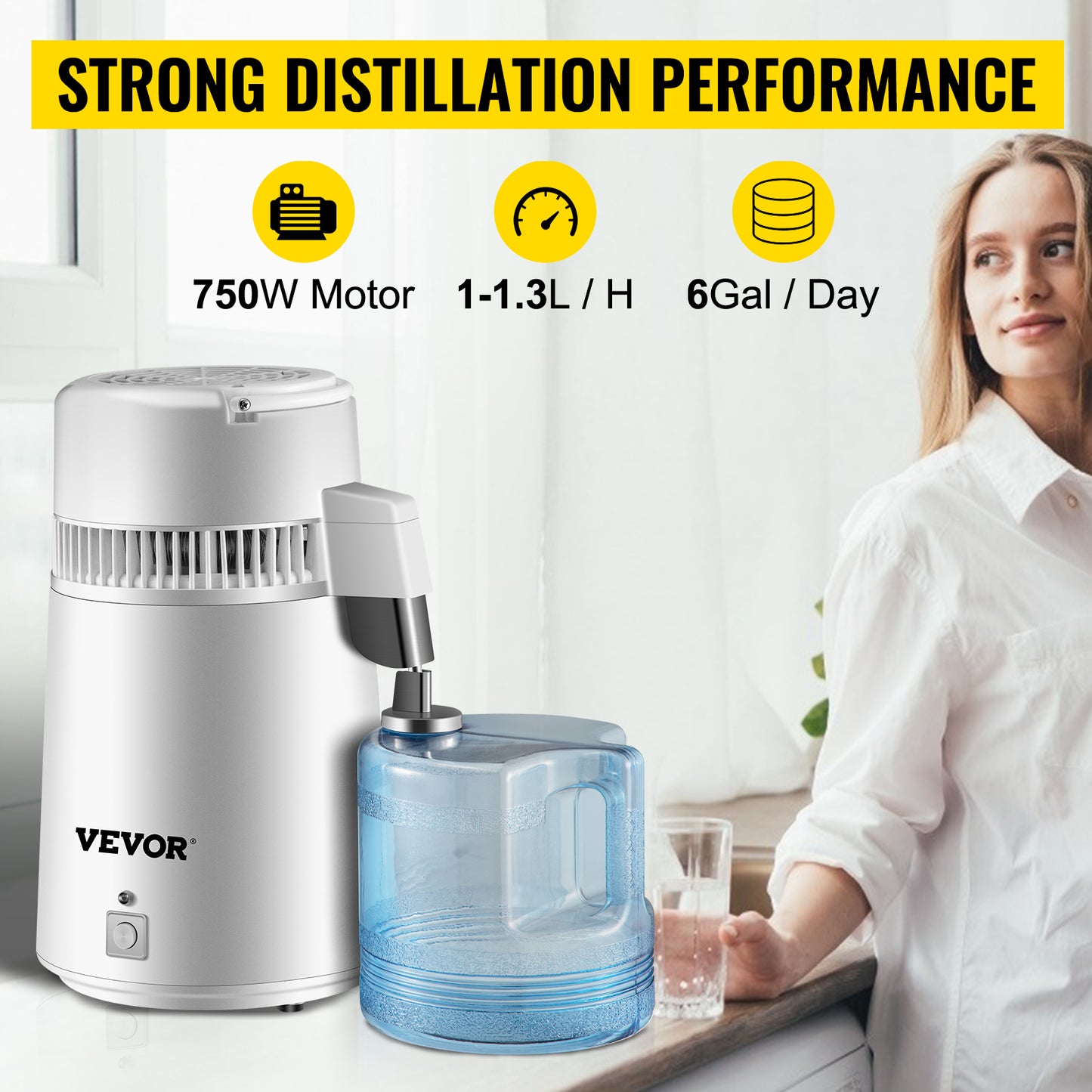 VEVOR Water Distiller 4L Inner Stainless Steel